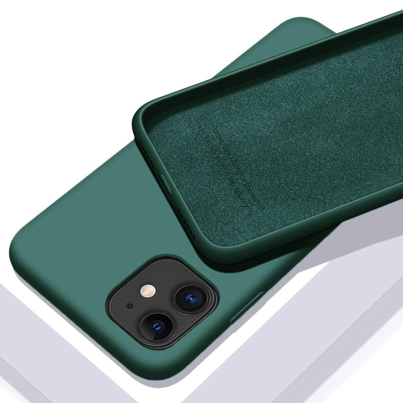 Solid Color Soft Silicone Case for iPhone
